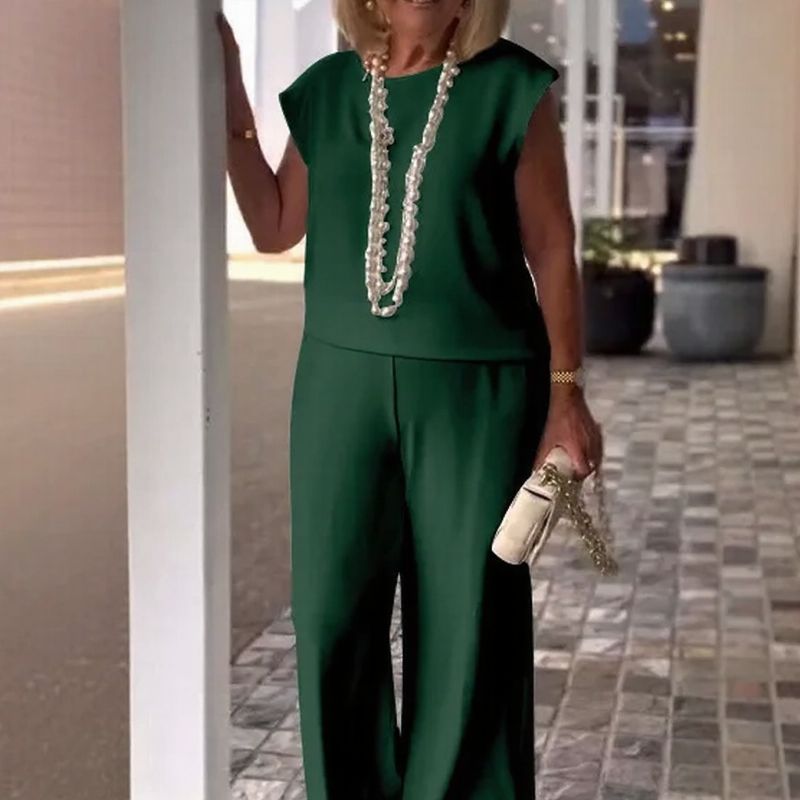 Conjunto Vittoria™ com Blusa Minimalista e Calça Pantalona / Refinamento e Conforto para a Mulher que Inspira Respeito e Estilo!