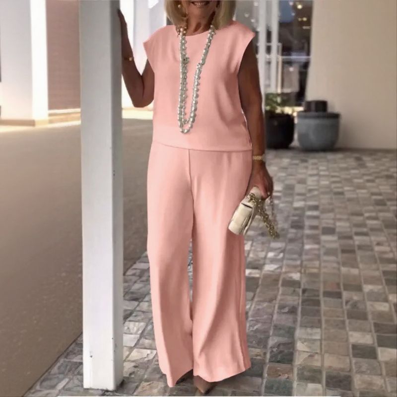 Conjunto Vittoria™ com Blusa Minimalista e Calça Pantalona / Refinamento e Conforto para a Mulher que Inspira Respeito e Estilo!