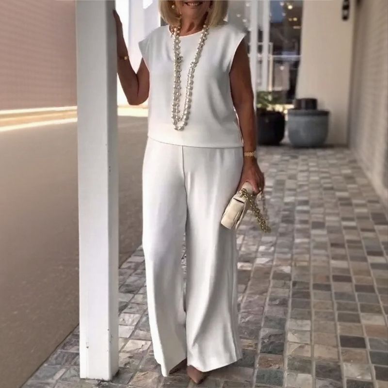 Conjunto Vittoria™ com Blusa Minimalista e Calça Pantalona / Refinamento e Conforto para a Mulher que Inspira Respeito e Estilo!