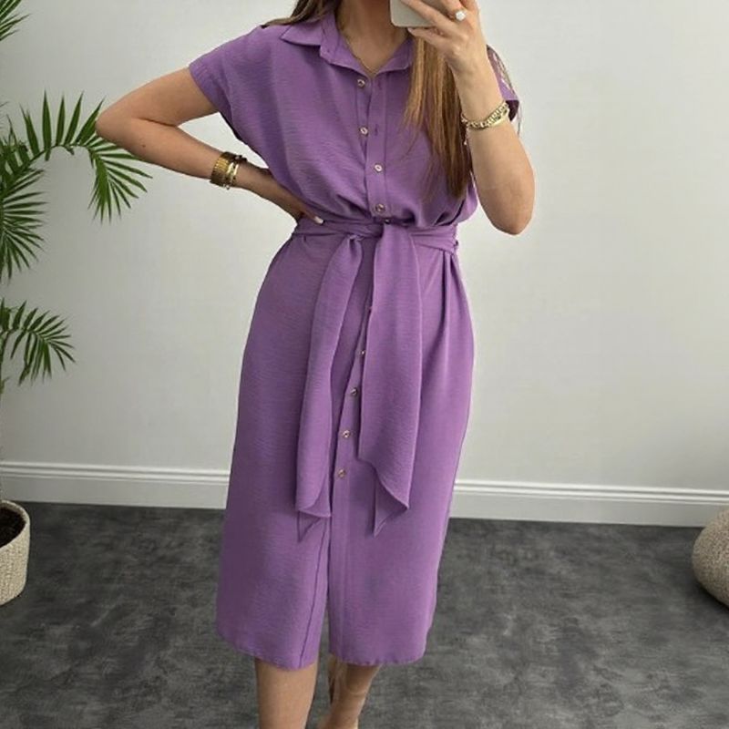 Vestido Julie™ em Viscose com Elastano e Cintura Ajustável / Elegância Descomplicada para o Seu Dia a Dia!