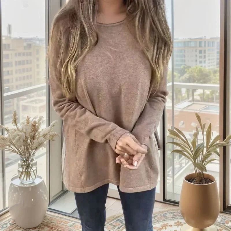 Blusa Mariane™ em Malha de Algodão Leve com Botões nas Costas / Para Quem Escolhe o Estilo com Liberdade!