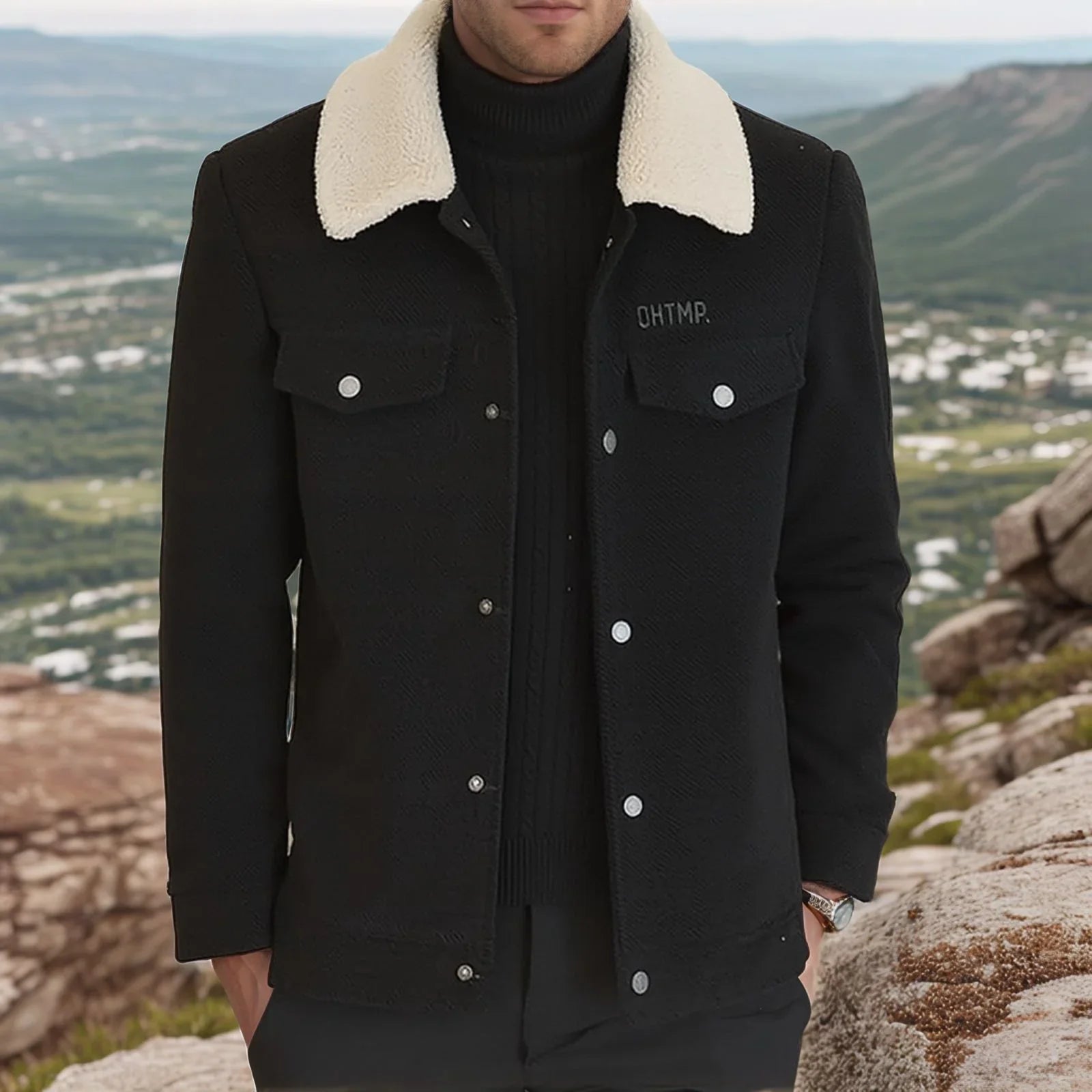 Jaqueta Timberline™ em Veludo Cotelê com Gola Shearling / Para Homens que Encaram o Frio com Estilo e Personalidade!