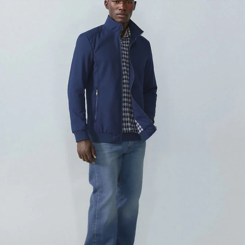 Jaqueta Lancaster™ com Forro Xadrez em Padrão Inglês / Sofisticação Casual para Homens de Bom Gosto!