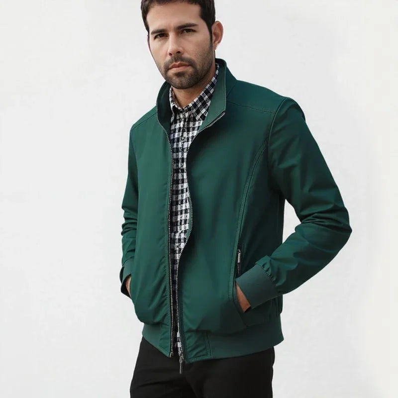 Jaqueta Lancaster™ com Forro Xadrez em Padrão Inglês / Sofisticação Casual para Homens de Bom Gosto!