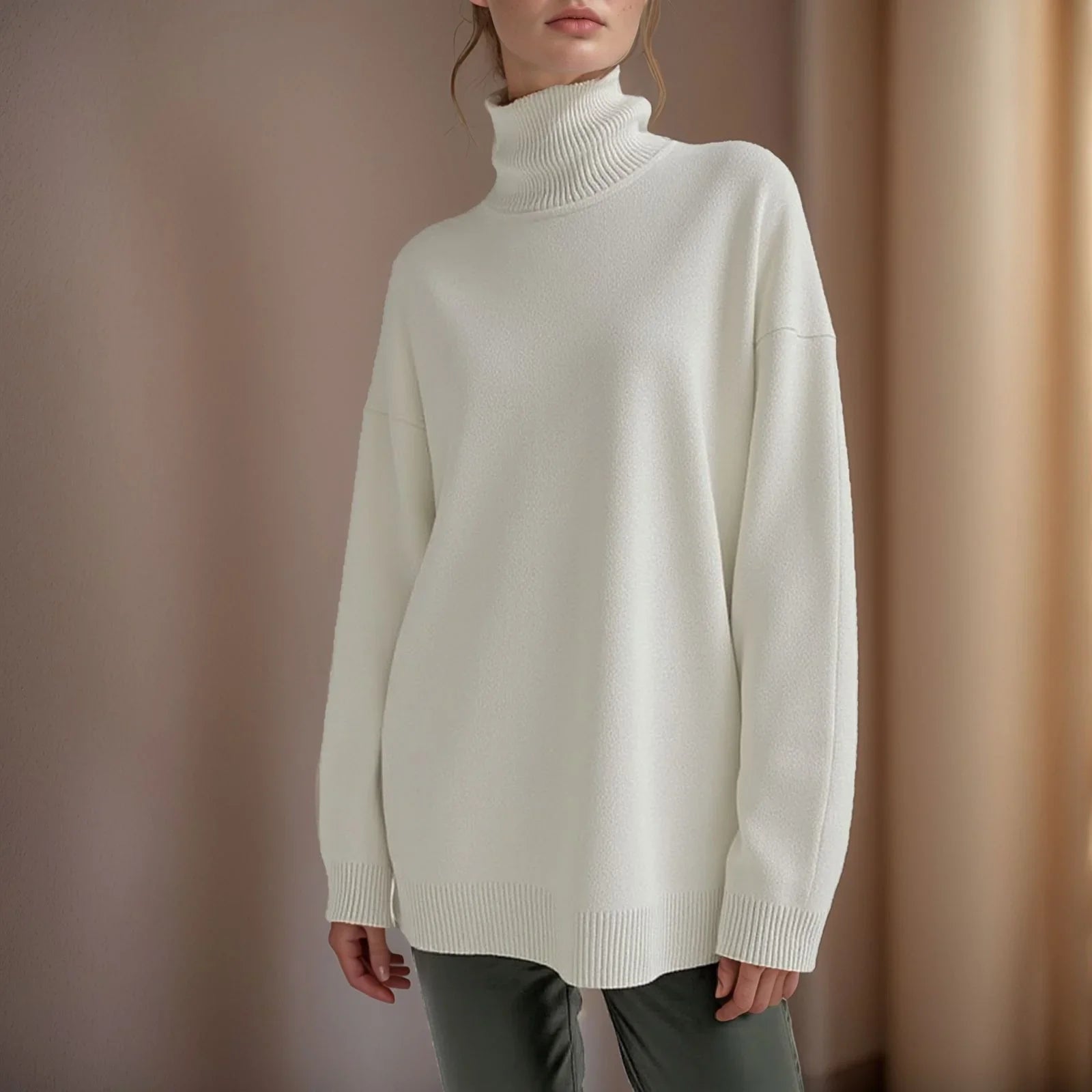 Blusa Capadócia™ em Tricô com Gola Alta / Elegância Atemporal com Toque de Sofisticação Contemporânea!