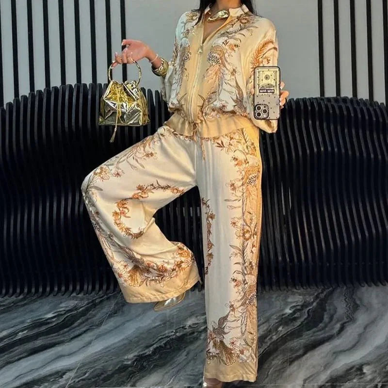 Conjunto Saori™ em Tecido Leve com Brilho Acetinado / Um Toque Cultural e Contemporâneo para Mulheres de Estilo Leve e Autêntico!