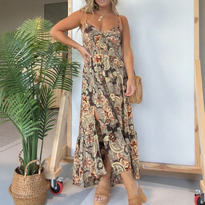 Vestido Sevilla™ em Popelina Leve com Amarração nas Costas / O Toque Boho Chic que Encanta em Qualquer Ocasião!