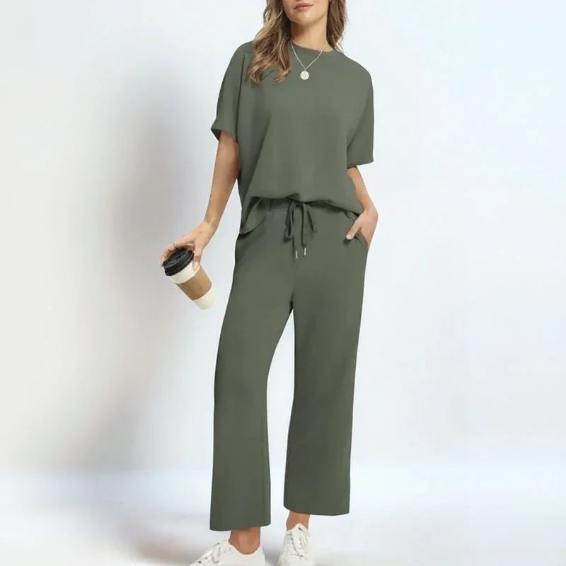 Conjunto DonnaGringa™ em Algodão Leve com Caimento Solto / Leveza Suave e Caimento Natural Que Não Marca!