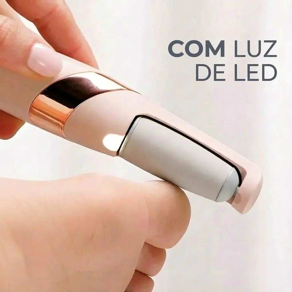 Removedor Elétrico de Calos Recarregável com LED / Pés Mais Lisos com Segurança no Dia a Dia!