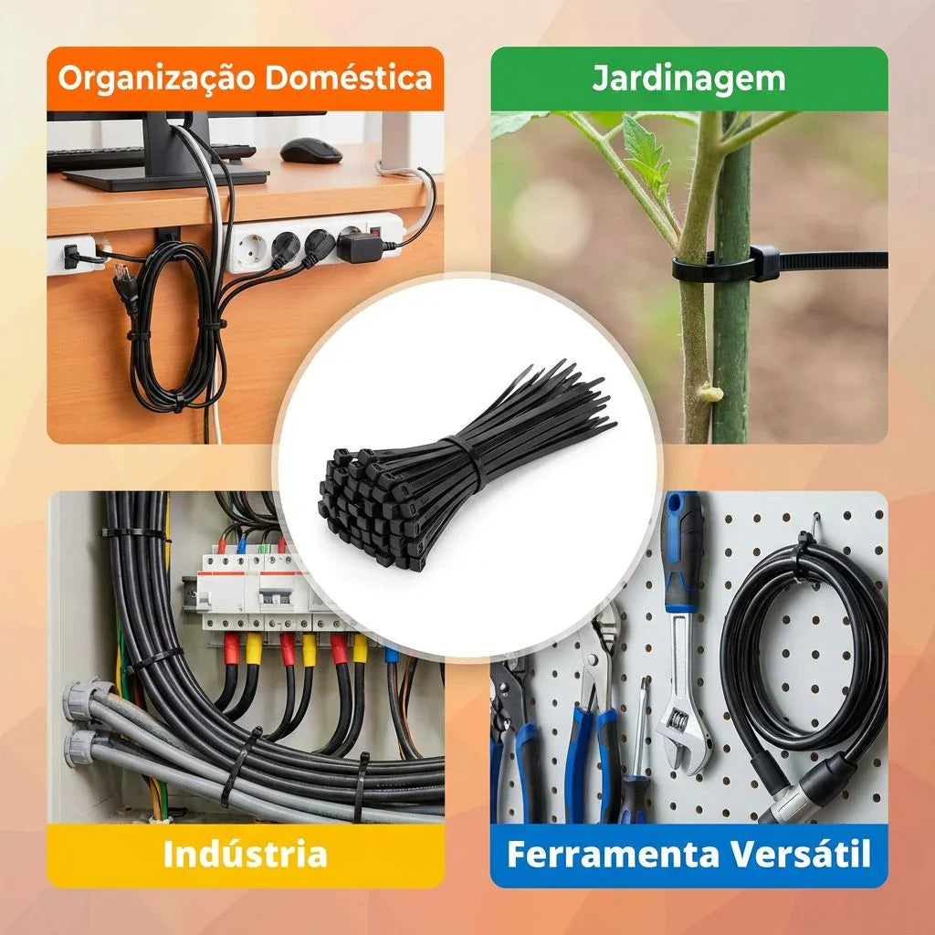 Kit de Enforca-Gato em Nylon Industrial Modern Lar™ – Pacote Econômico de Alta Fixação