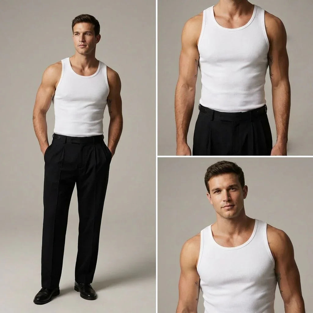 Regata Masculina Leon™ em Malha Premium com Modelagem Anatômica