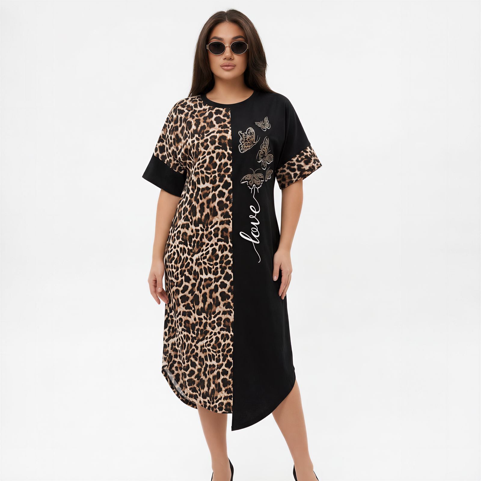 Vestido Lille™ em Viscose Leve com Estampa Animal Print