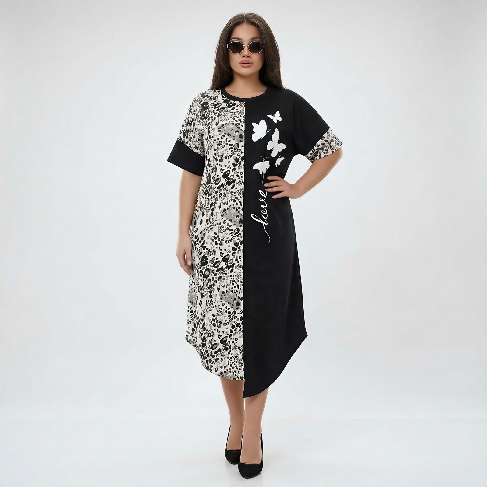 Vestido Lille™ em Viscose Leve com Estampa Animal Print