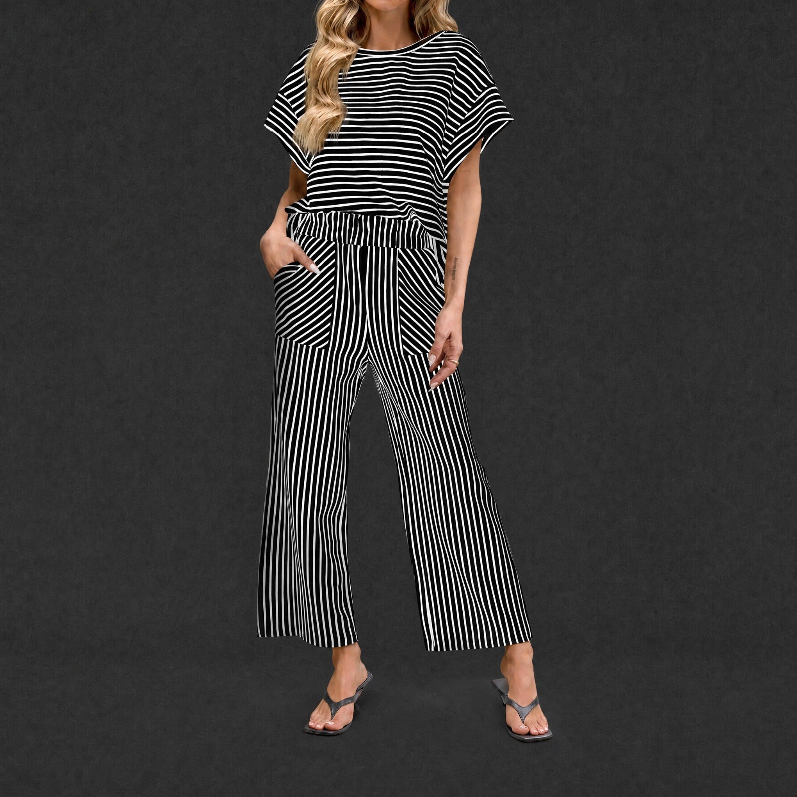 Conjunto Oasis™ Listrado com Cós de Cordão