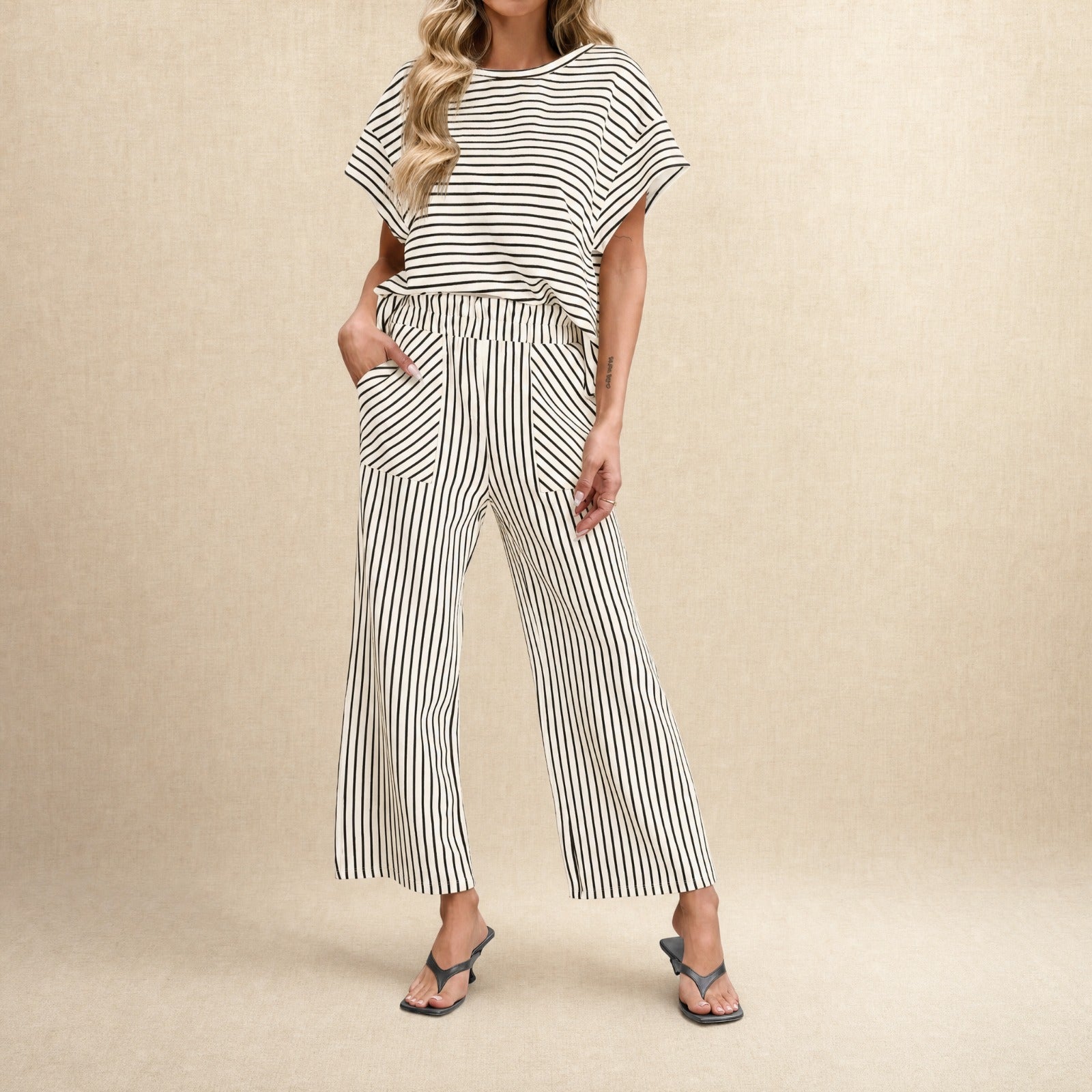 Conjunto Oasis™ Listrado com Cós de Cordão