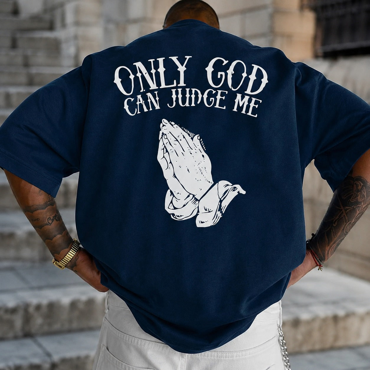 Camiseta Caleb™ com Estilo Streetwear e Estampa Posterior