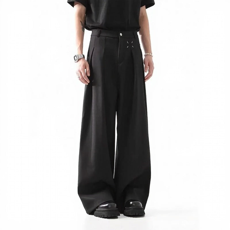 Calça Kronos Flow™ Em Alfaiataria Wide Leg com Estética Streetwear Premium