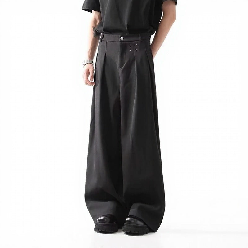 Calça Kronos Flow™ Em Alfaiataria Wide Leg com Estética Streetwear Premium