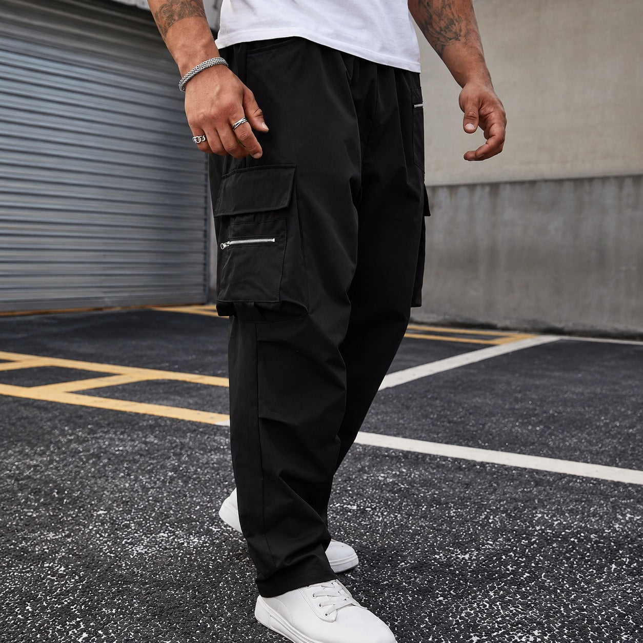 Calça Orsen™ com Bolsos Utilitários, Cós Ajustável e Modelagem Jogger / Silhueta Moderna com Ajuste Confortável.