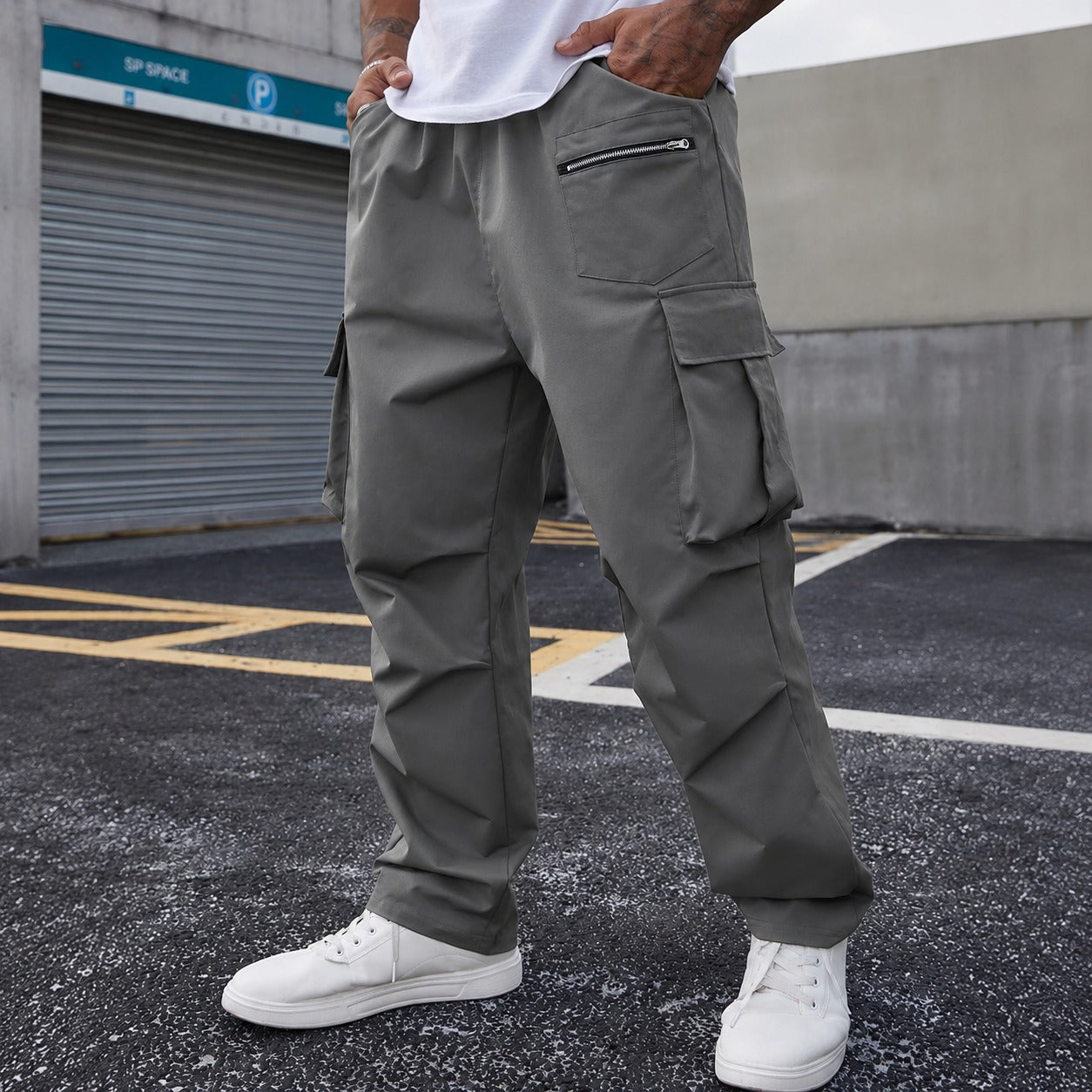 Calça Orsen™ com Bolsos Utilitários, Cós Ajustável e Modelagem Jogger / Silhueta Moderna com Ajuste Confortável.
