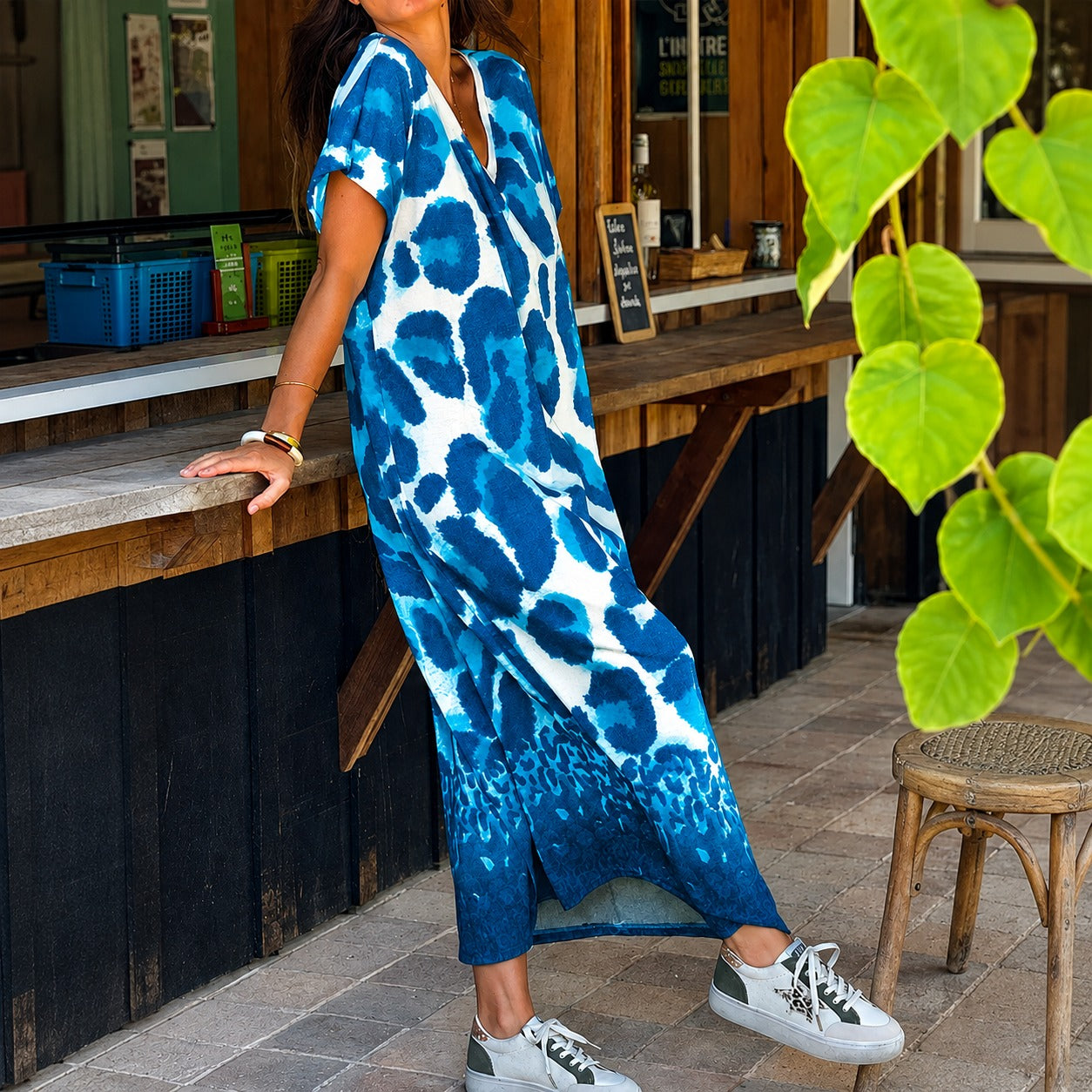Vestido Monique™ com Estampa Animal Print e Caimento Amplo / Presença Marcante com Leveza no Vestir