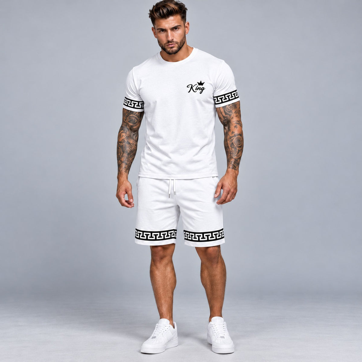 Conjunto King™ com Camiseta e Bermuda em Tecido Leve e Confortável