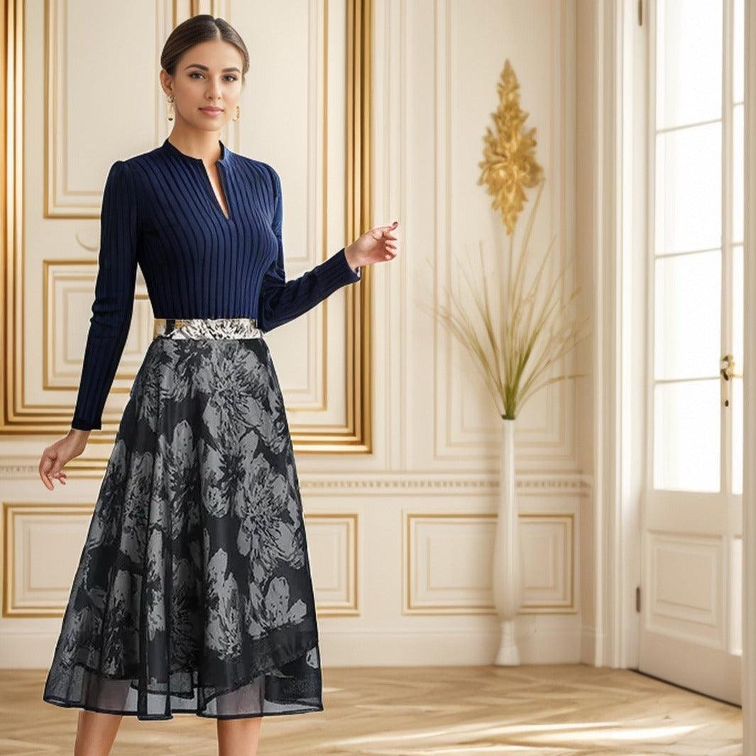 Saia Helena™ Dupla Elegância / Modelagem Elegante com Estampas Florais! - ModernLar
