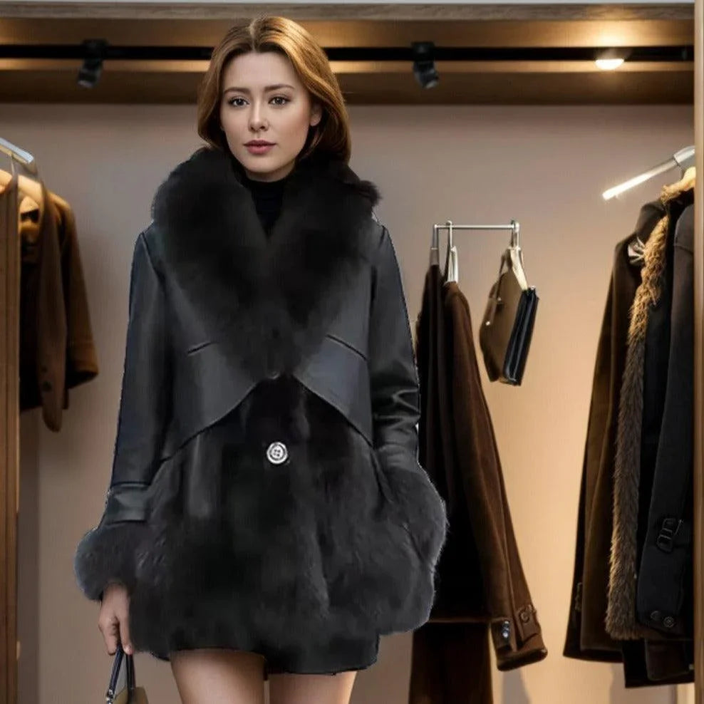 Casaco Montleaux™ em Pele de Raposa Sintética / Elegância e Conforto para os Dias de Inverno! - ModernLar
