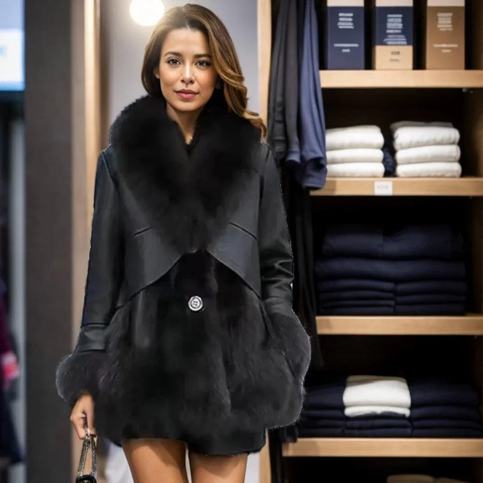 Casaco Montleaux™ em Pele de Raposa Sintética / Elegância e Conforto para os Dias de Inverno! - ModernLar