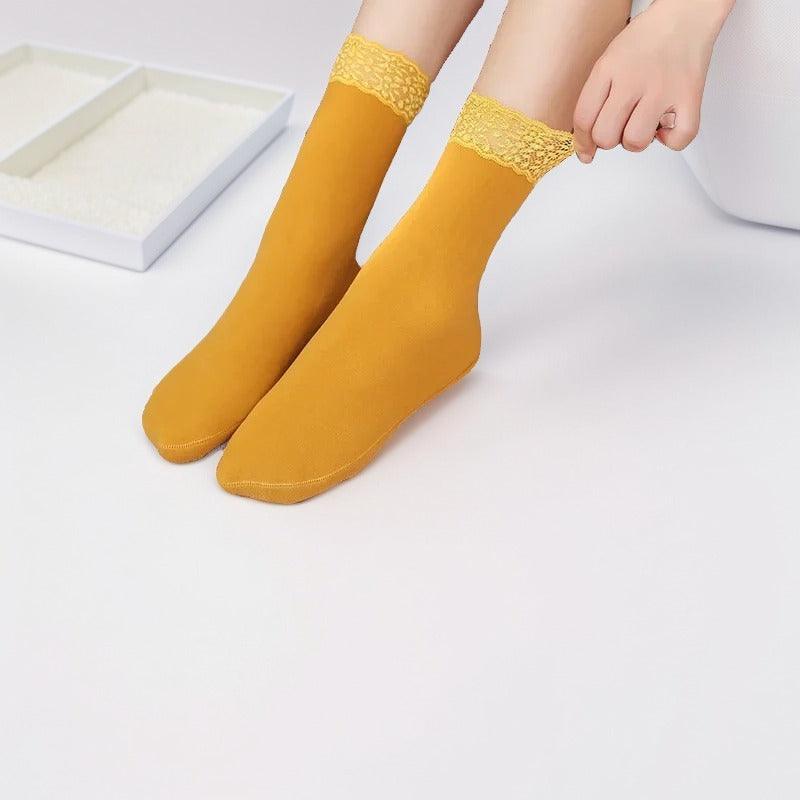 Kit com 10 Pares de Meias Copenhaguen™ / Toque Macio e Acabamento Glamouroso em Renda!