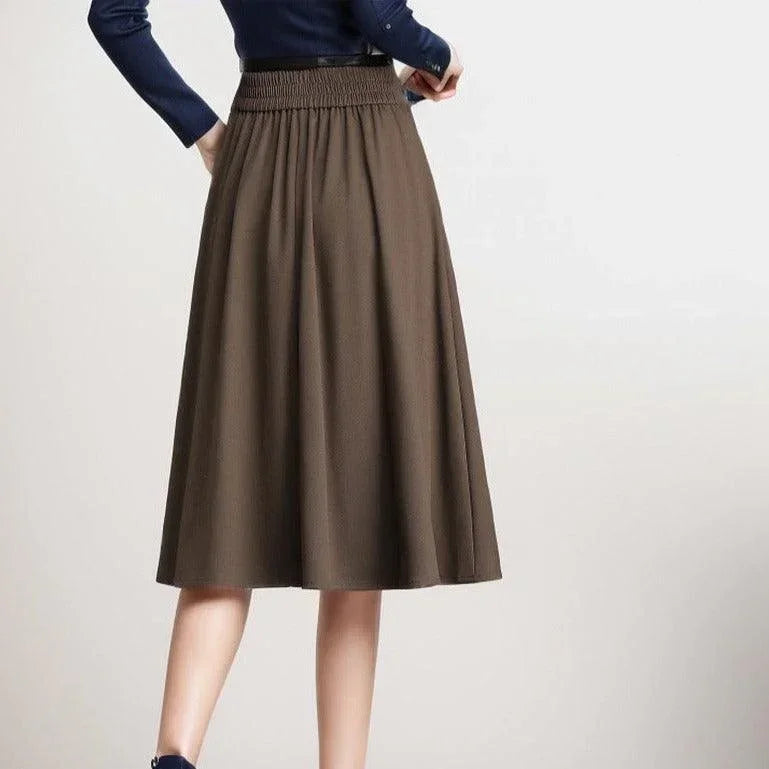 Saia Grace™ com Design Evasê e Detalhes Elegantes / Conforto e Sofisticação para a Mulher Moderna!