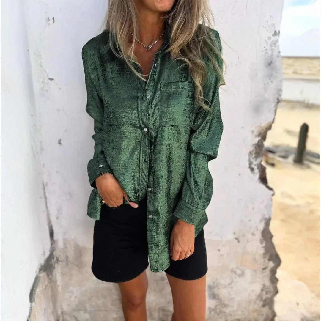 Camisa Las Vegas™ em Tecido Metalizado Luminoso / Sofisticação e Brilho para Encantar em Qualquer Ocasião!