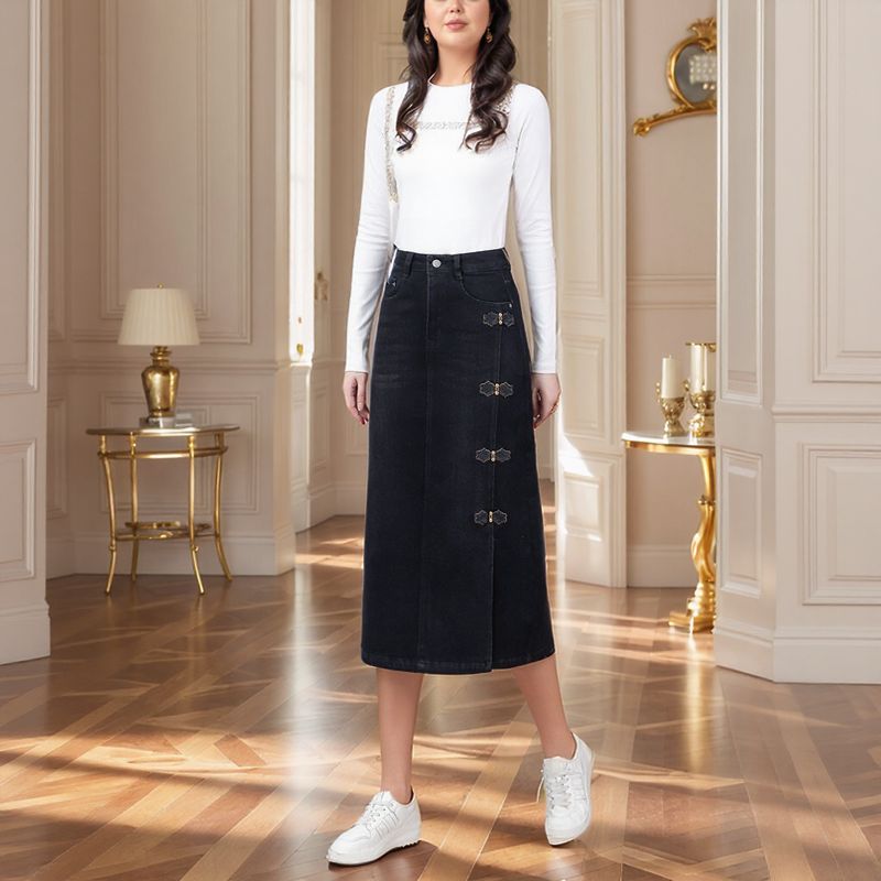Saia Jeans De Fabergé™ com Detalhes Artesanais e Qualidade Inigualável / O Conforto de um Tecido Jeans Mundialmente Premiado!