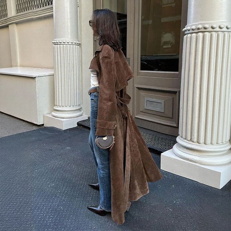 Casaco Giulia™ com Tecido Suede e Design Europeu / Envolva-se em Estilo, Conforto e Poder Feminino!