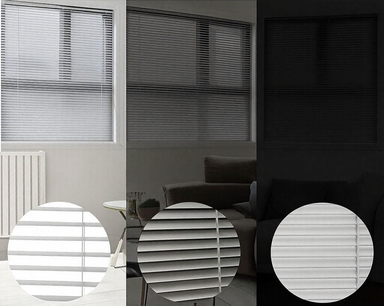 Cortina Persiana Modern Lar™ com Ajuste de Iluminação e Fixação Sem Furos / Mais conforto, mais privacidade, zero bagunça.