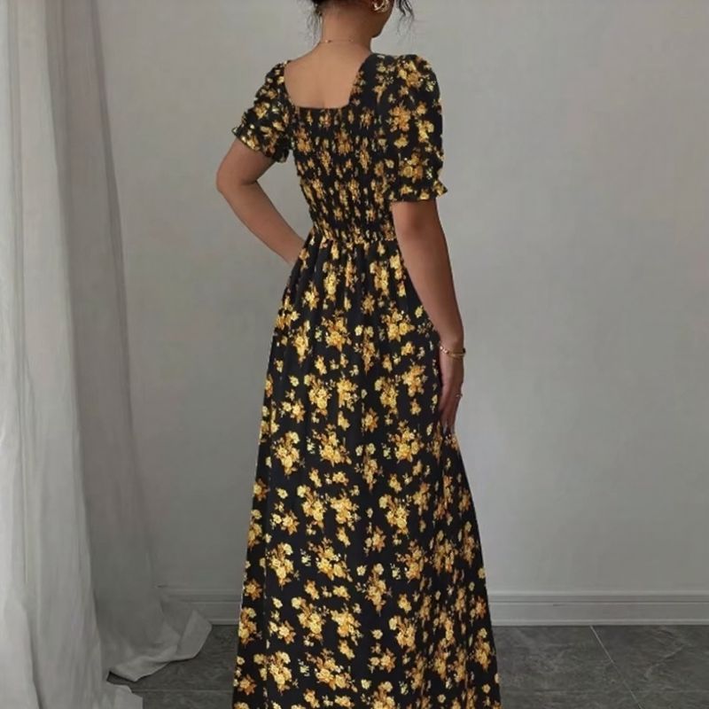 Vestido Camponesa Europeia™ em Algodão com Corte Evasê / Um Toque de Encanto para Iluminar Seus Dias e Noites!