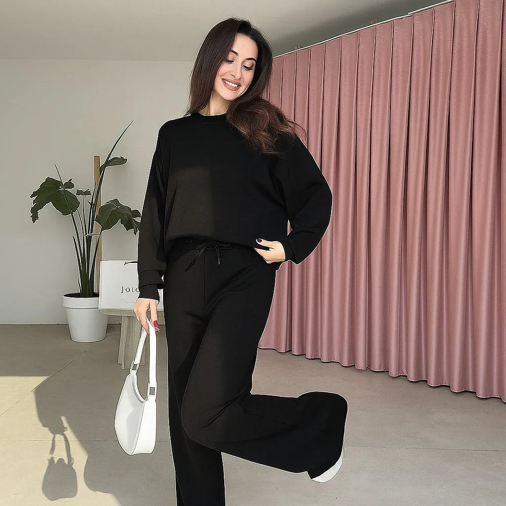 Conjunto em Moletom Hermoza™ Tecido Macio com acabamento Aveludado / Minimalismo Sofisticado para Todos os Dias!