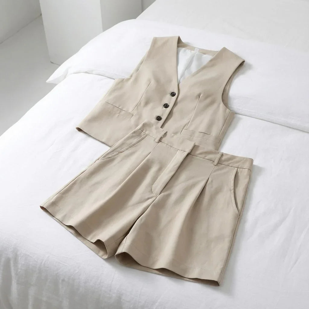 Conjunto Ipanema™ em Alfaiataria Casual de Algodão e Linho Misto / Leve, Chic e Atemporal!