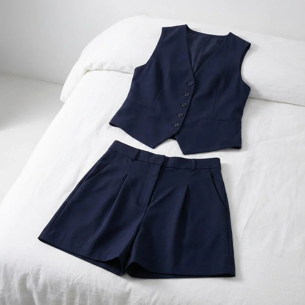 Conjunto Ipanema™ em Alfaiataria Casual de Algodão e Linho Misto / Leve, Chic e Atemporal!