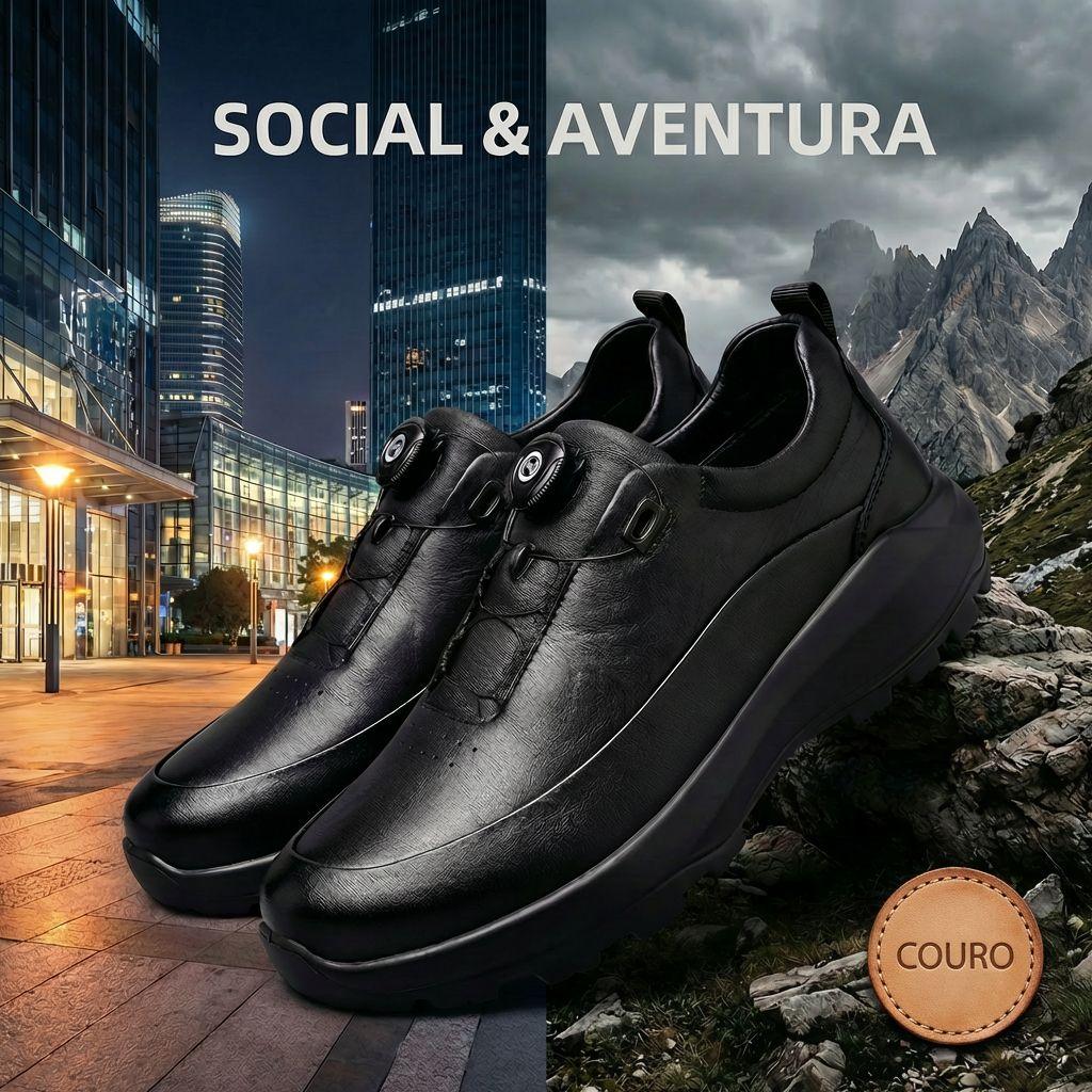 Sapato em Couro Altair™ Sofisticação Absoluta com Estrutura de Alta Resistência