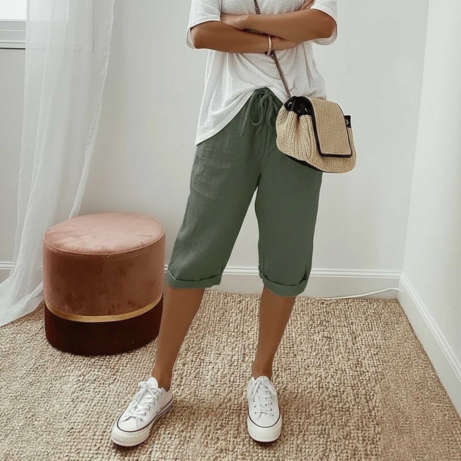 Bermuda Levana™ com Cintura Ajustável e Visual Descomplicado