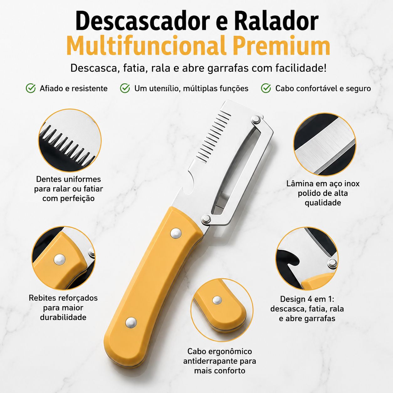 Fatiador Multifuncional Modern Lar™ / Cortes Perfeitos em Segundos, sem Esforço na Cozinha!