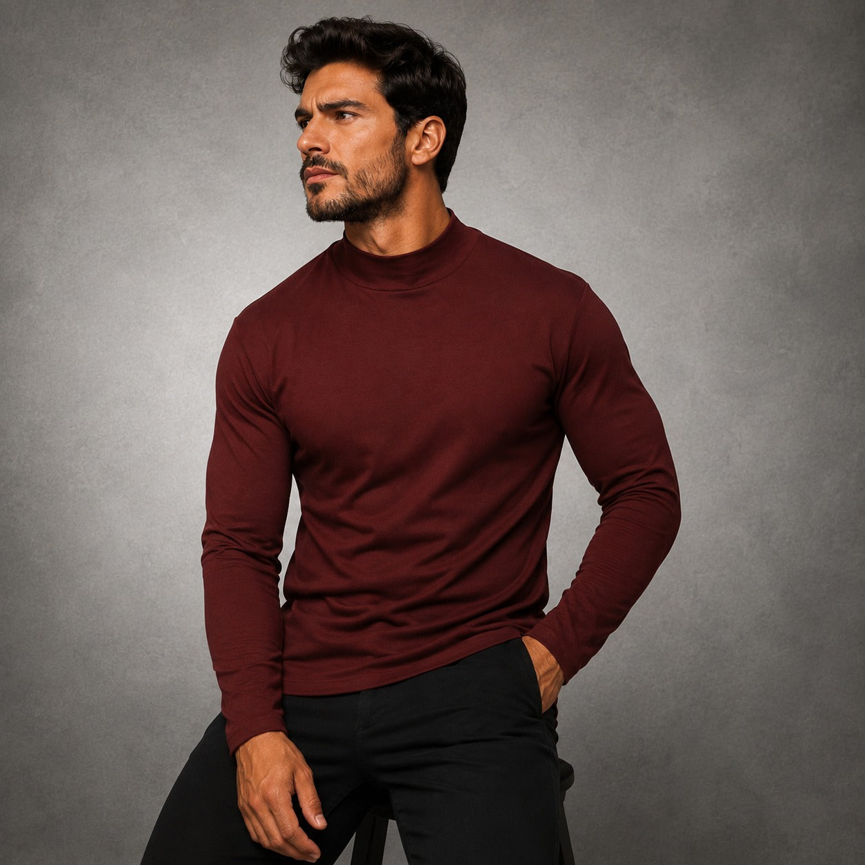 Camiseta Valtor™ de Manga Longa com Tecido Flexível e Modelagem Ajustada