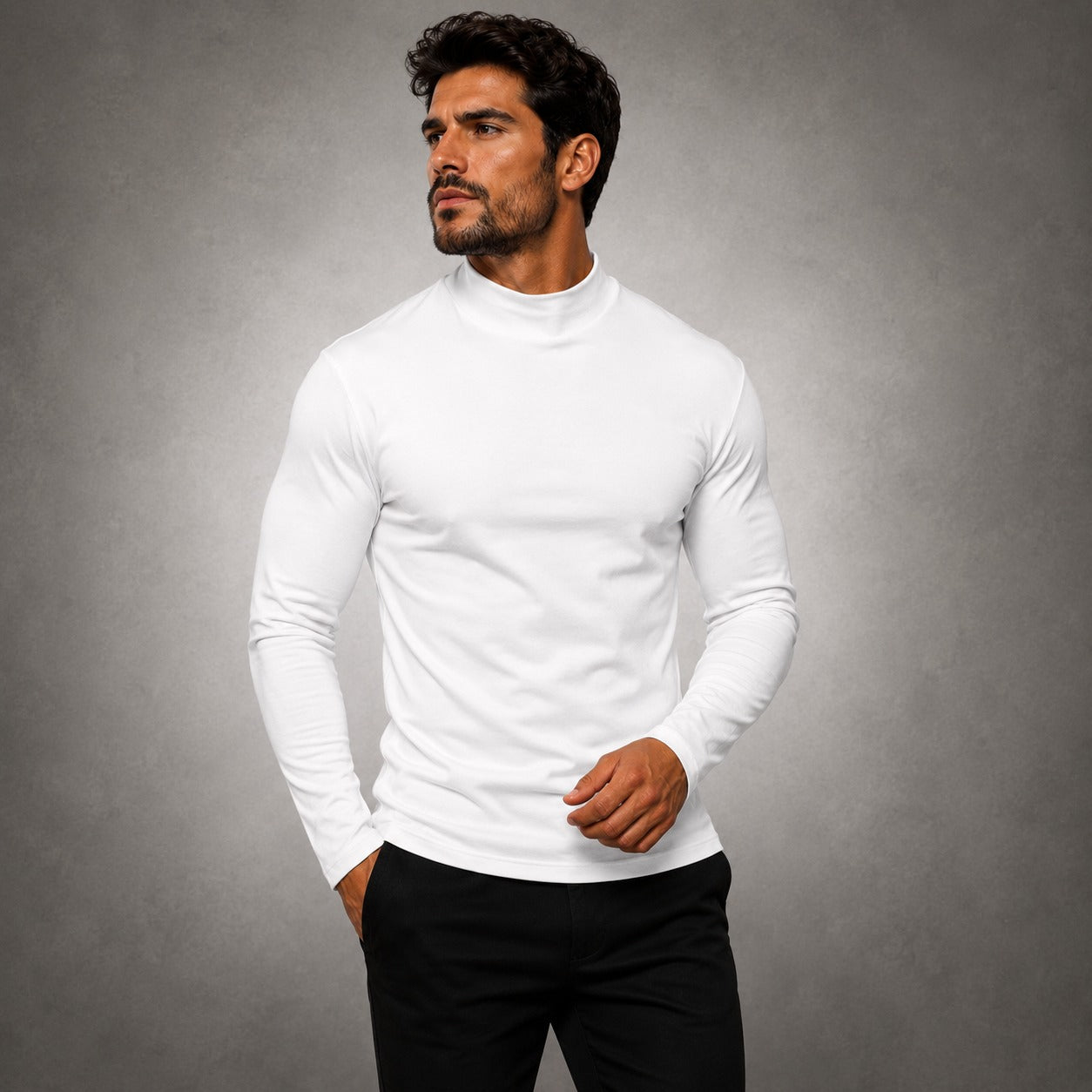 Camiseta Valtor™ de Manga Longa com Tecido Flexível e Modelagem Ajustada