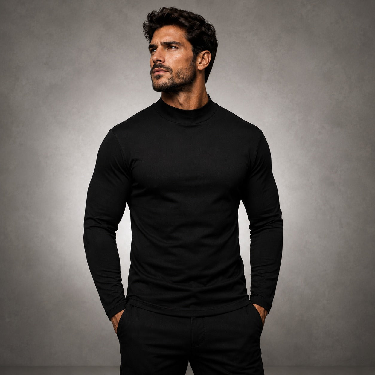 Camiseta Valtor™ de Manga Longa com Tecido Flexível e Modelagem Ajustada