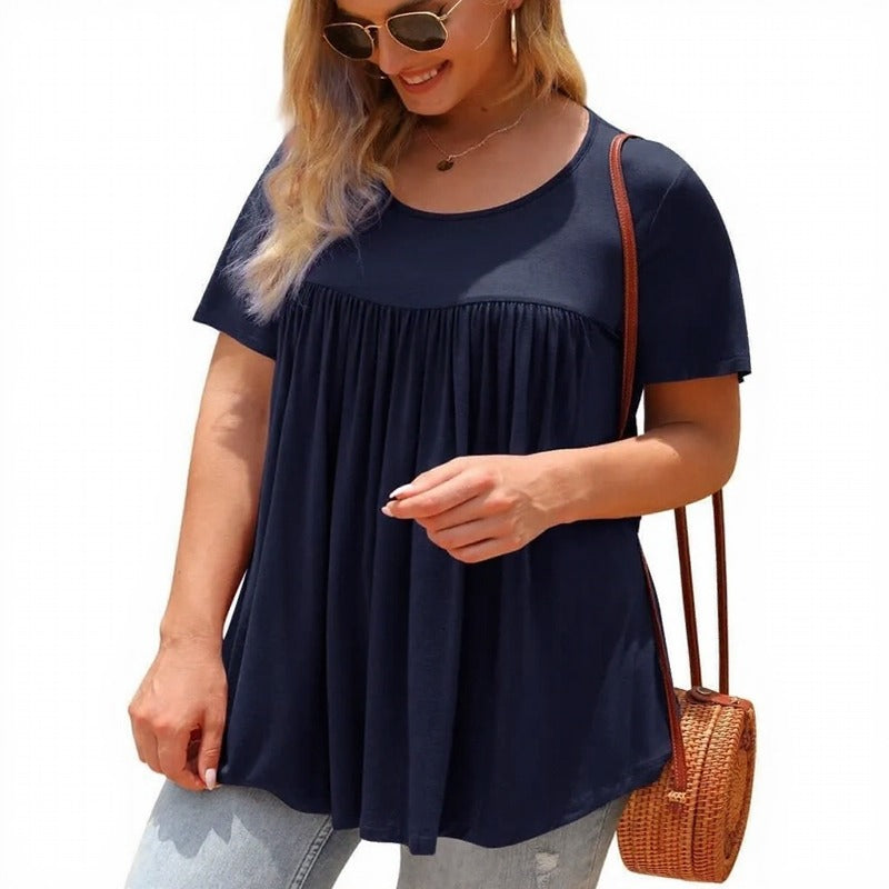 Blusa Lirena™ com Estampas Charmosas e Modelagem Franzida / Uma Peça Apaixonante Para Dar Mais Vida Aos Seus Looks