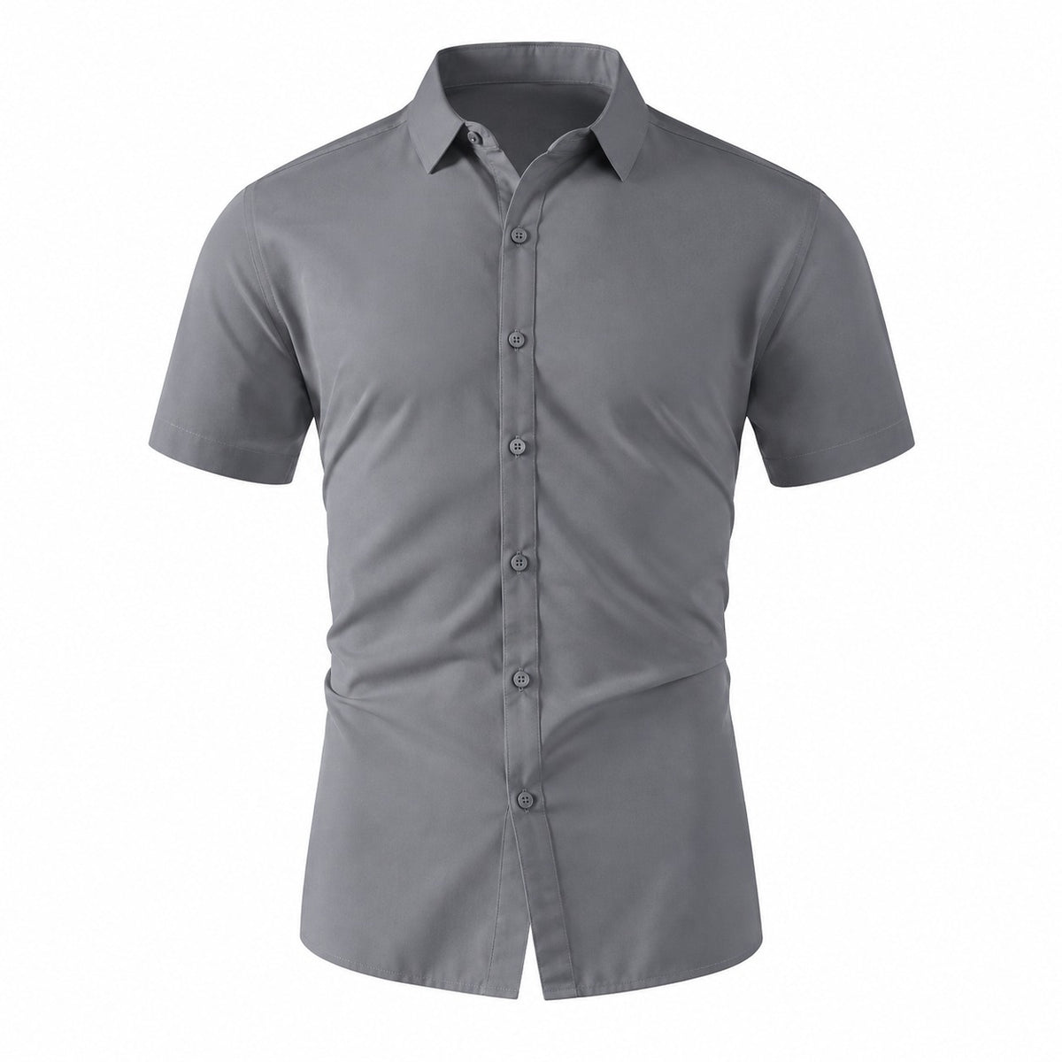 Camisa Marco™ com Modelagem Slim, Gola Clássica e Manga Curta