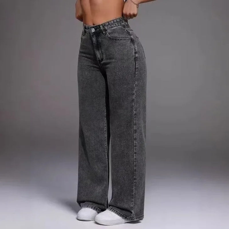 Calça Jeans Vienna™ com Cintura Alta, Caimento Reto e Modelagem Ampla