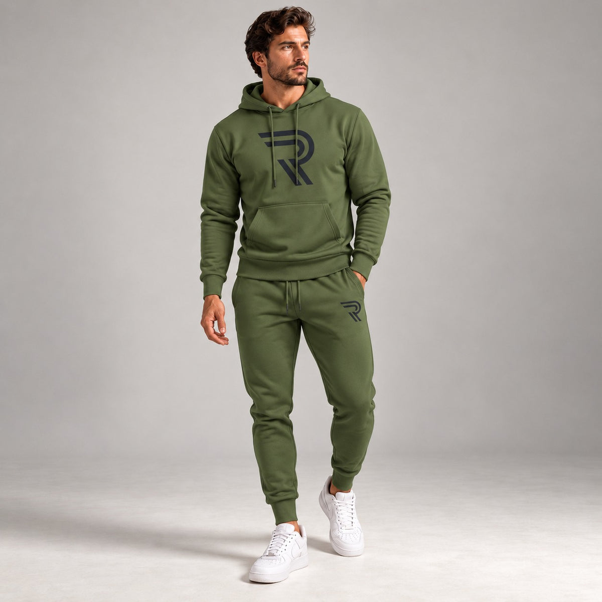 Conjunto de Moletom Ravelo™ com Blusa de Capuz e Calça Jogger