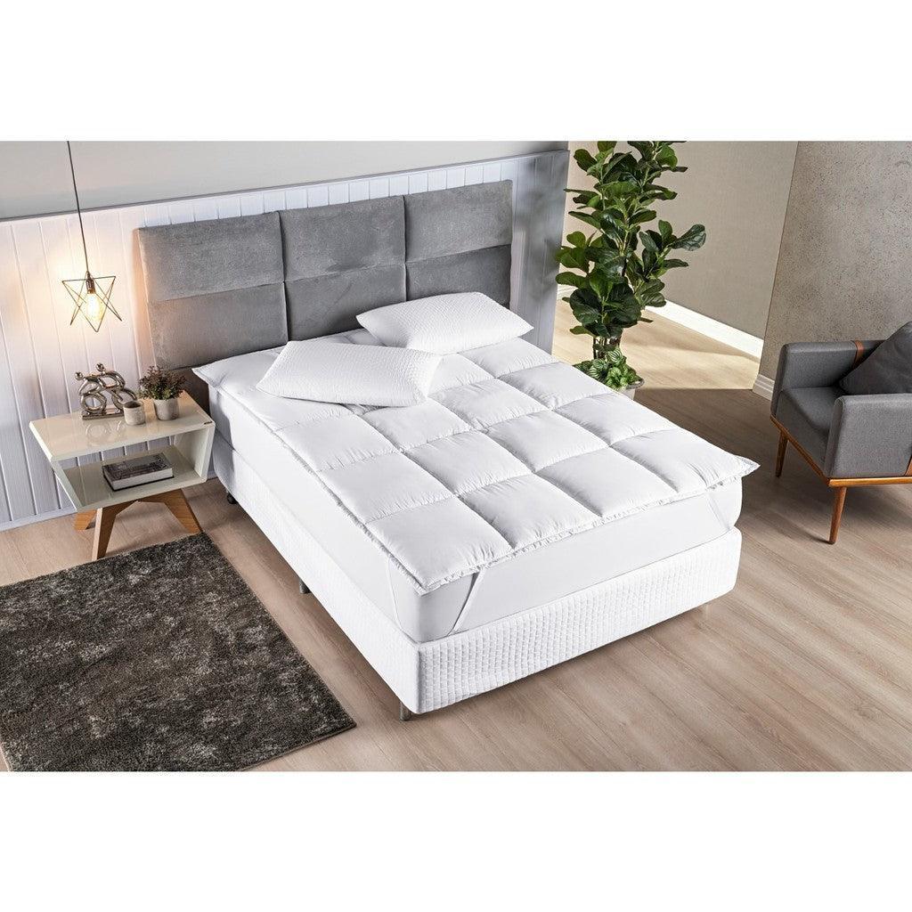 Pillow Top Ultra Confort™ - Micro Percal 400 Fios: Proteção Elegante e Toque Aveludado. - ModernLar